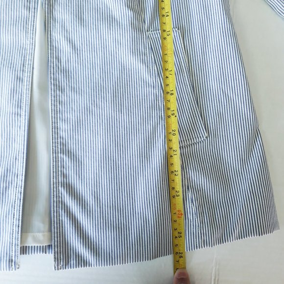 Peace of Cloth Blue White Pinstripe Open Blazer - Picture 8 of 11